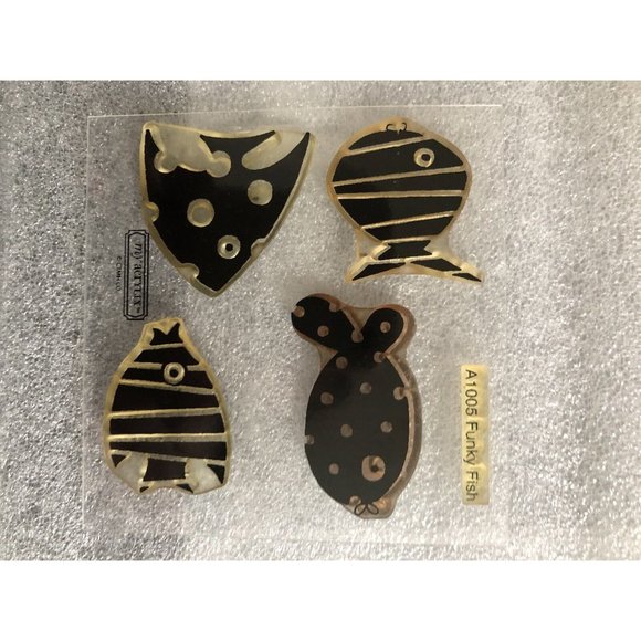 CTMH Close To My Heart Acrylix Acrylic Cling Stamps Funky Fish A1005 - Picture 5 of 5